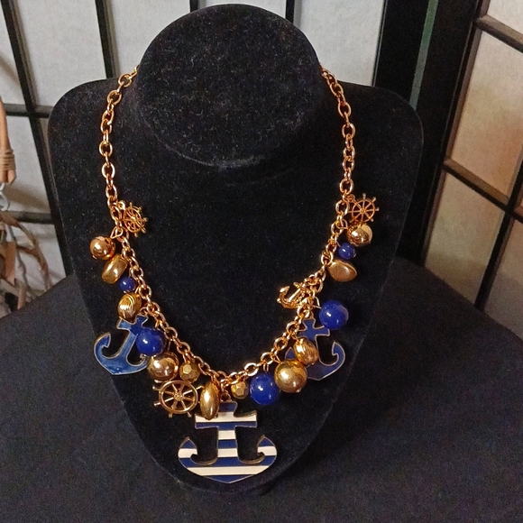 Anchor chain 18" w/matching Anchor earrings ⚓ - Picture 1 of 6